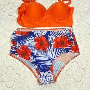 NWOT Floral Hawaiian Vacation Summer Spring 2Piece